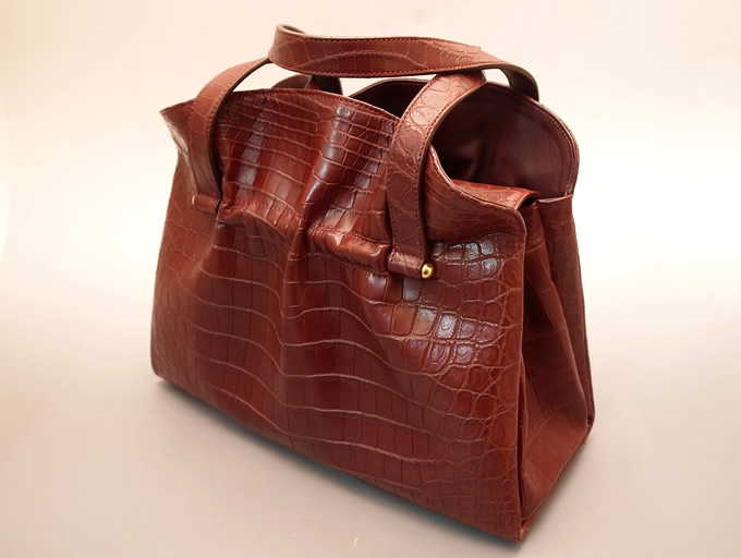 クロコダイル赤ハンドバック ANKH JHT バッグ 