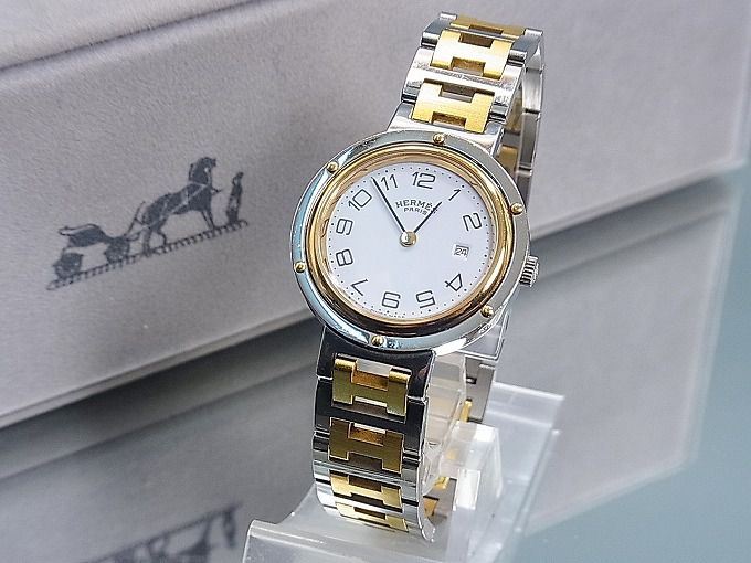 エルメスの自動巻腕時計クリッパーコンビ 東京世田谷の買取専門店くらしのくら