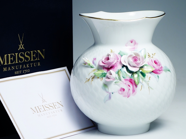 Meissen （マイセン） 波の戯れ 装飾付き フラワーベース 100台限定